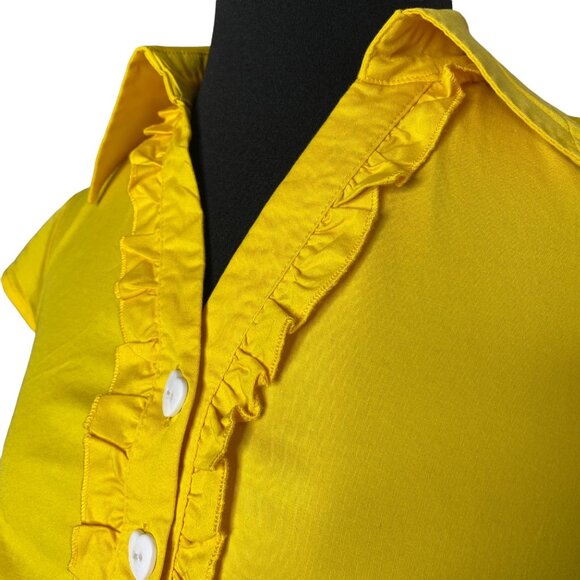 Wedtrend 1950s Retro Dress Womens Size Small Yellow Rockabilly Tradwife - Picture 10 of 15